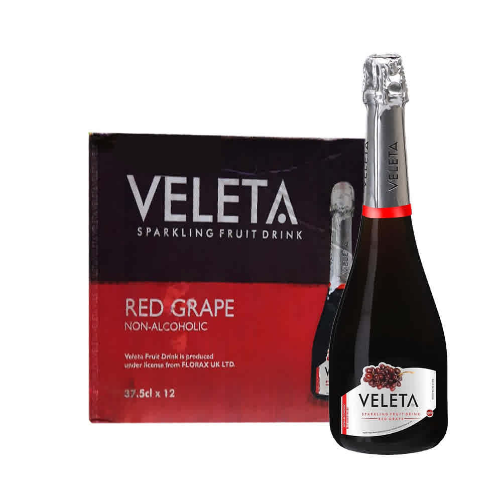 VELETA Sparkling Fruit Drink Red Grape 12 x 37.5cl